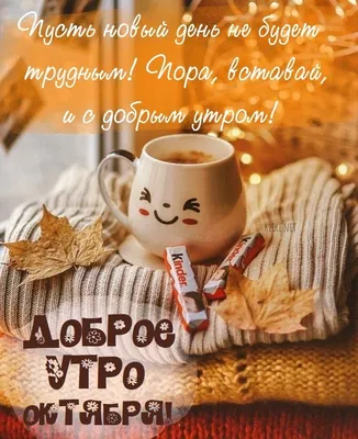 С добрым утром 💞 | Доброе утро, Октябрь, Осень