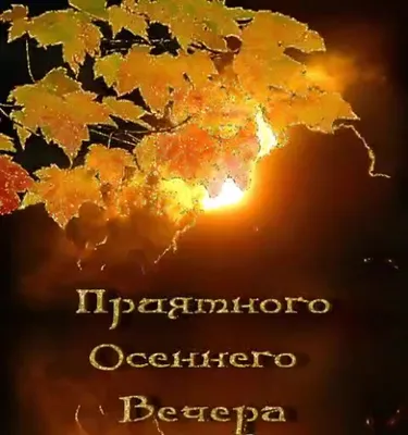 Картинки \"Добрый осенний вечер\" (60 открыток) • Прикольные картинки и  позитив