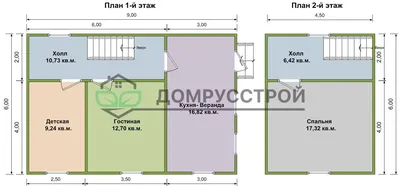 Дом с мансардой, террасой и балконом 8 на 8,5 под ключ недорого проект цена  и фото