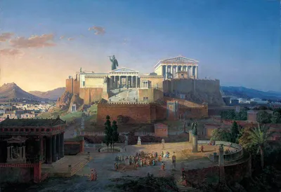 Иллюстрация Древняя Греция в стиле 2d, книжная графика |
