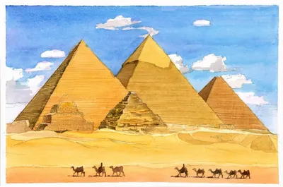 Majestic Egyptian God With Pyramids On Background In Desert Фотография,  картинки, изображения и сток-фотография без роялти. Image 200366125