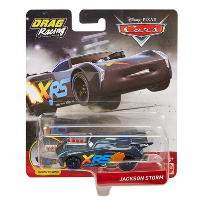 DISNEY PIXAR CARS JACKSON STORM WITH BLAST WALL ROCKET RACING Extreme  Racing Series DIE CAST 1:55 SCALE VEHICLE Mattel GKB 90