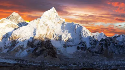The base of mount everest from a rocky ground, in the style of light sky.  AI generative 25180045 Stock Photo at Vecteezy