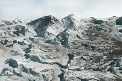 Snowy Mount Everest Art Desktop Wallpaper - Everest Wallpaper 4K