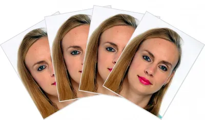 4 Bilder 35 x 45 mm für Biometrisches Foto 35 x 45 mm Deutschland -  Online-Passfoto