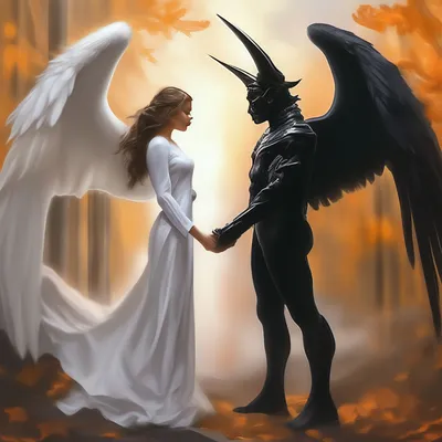 Противостояние ангела и демона , …» — создано в Шедевруме