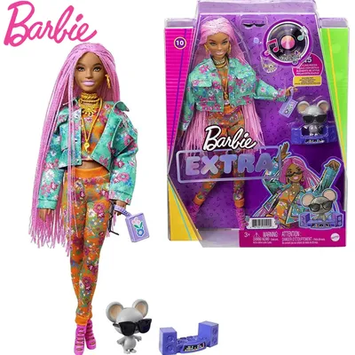 Кукла Barbie Экстра Милли с сиреневыми волосами GXF08 купить по цене 5999 ₽  в интернет-магазине Детский мир