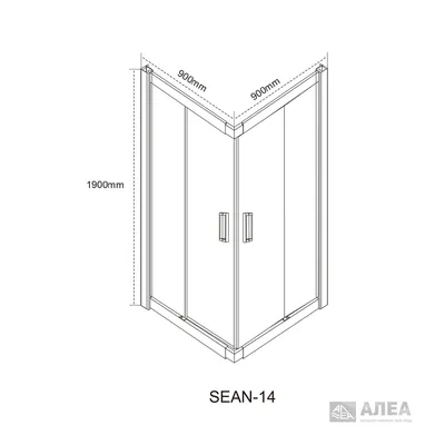 Душевой уголок без поддона 120x80 Azario Milton AZ-ND1131 L 1200, профиль  серебро, прозрачное стекло, цена 25264 руб. Купить в магазине Сантехники  Wodolei.ru