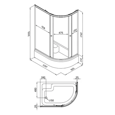 Душевой уголок ABBER Sonnenstrand AG04080-S85 80*85*195, без поддона –  купить в интернет-магазине, цена в Санкт-Петербурге | «Всантехнике»