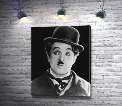 Картина \"Черно-белое фото Чарли Чаплина\" | Интернет-магазин картин  \"АртФактор\"