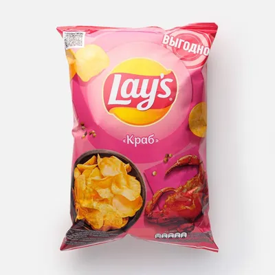 Чипсы картофельные Lay's Краб 225 г - отзывы покупателей на маркетплейсе  Мегамаркет | Артикул: 100029011437