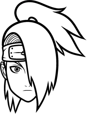 Раскраска Дейдара | Раскраски Наруто манга, аниме (Naruto Coloring Book)