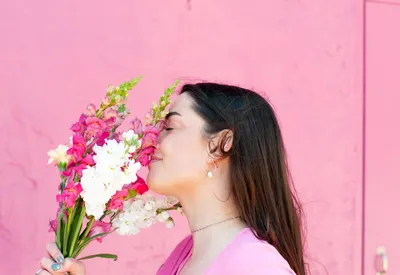 Фото Девушка с букетом цветов, by Анна Маркович