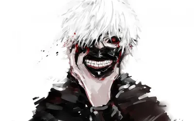 Обои на рабочий стол Ken Kaneki / Кен Канеки из аниме Tokyo Ghoul /  Токийский Гуль, обои для рабочего стола, скачать обои, обои бесплатно