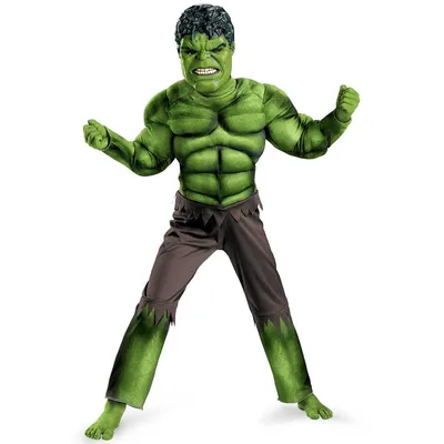 Костюм детский Халк Hulk Avengers Muscle с мышцами (ID#88876524), цена:  64.99 руб., купить на Deal.by