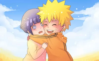 Обои на рабочий стол Наруто и Hinata Hyuga / Хината Хьюга в детстве из  аниме Наруто / Naruto, обои для рабочего стола, скачать обои, обои бесплатно