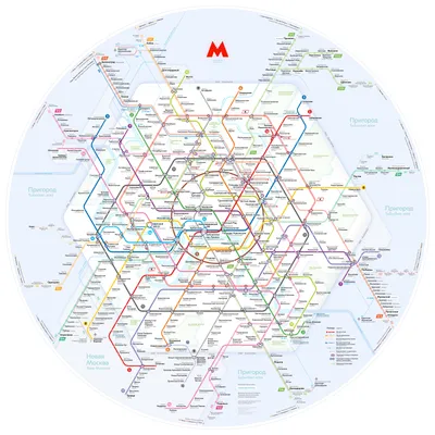 Географическая промо-схема Московского метро