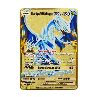 Покемон Коллекционные карточки покемонов - Bule Eyes White Dragon- GX  Суперредкие карты - купить с доставкой по выгодным ценам в  интернет-магазине OZON (976136969)