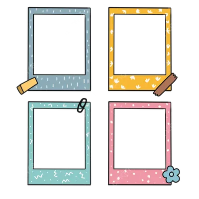 Template for photo polaroid frame Royalty Free Vector Image