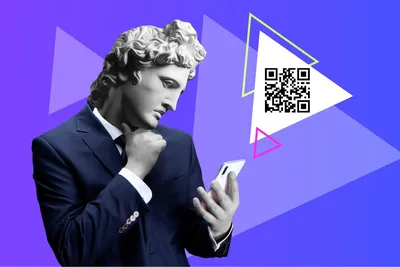 человек держит телефон на котором отображается Qr код, картинка Qr кода фон  картинки и Фото для бесплатной загрузки