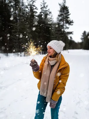 Бенгальские огни для теплых зимних фотографий