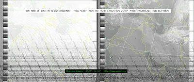 Спутниковые снимки NOAA:: Спутник NOAA 18 Снимок принят:::WWW.WXINFO.RU::  Метео Армавир Грозопеленгатор Прогноз погоды Погода и Радиационный фон в  Армавире в реальном времени...