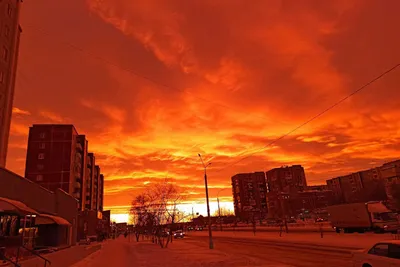 Красоте апрельских закатов поражаются хабаровчане (ФОТО; ПЕРЕКЛИЧКА) —  Новости Хабаровска