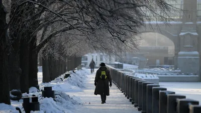 Фотографии Москва Россия Зима снегу в ночи Уличные фонари Здания