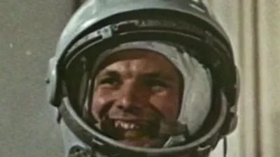 GDR image archive: Berlin - The first man in space Yuri Gagarin (1934 -  1968) in Berlin. He
