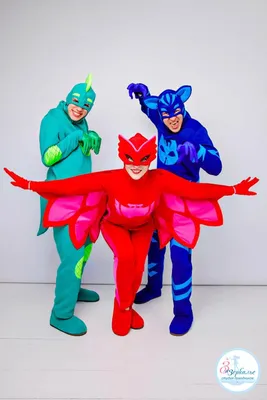 Картинка для торта Герои в масках \"PJ Masks\" - PT101660 печать на сахарной  пищевой бумаге