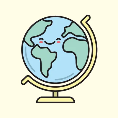 Глобус школьный. Карта мира. School globe. World map. Vector icon in flat  style. Stock-Vektorgrafik | Adobe Stock