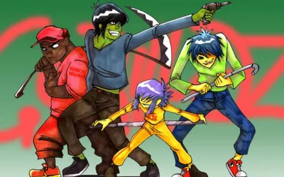 Скачать обои \"Gorillaz\" на телефон в высоком качестве, вертикальные  картинки \"Gorillaz\" бесплатно