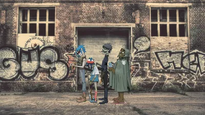 Персонаж 2-D Дней Демона Gorillaz, лапша, стикер, мультфильм, вымышленный  персонаж png | PNGWing