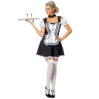 French Maid Halloween Costume for Adult, Sexy Maid Role Play Cosplay Ladies  OSFM | eBay