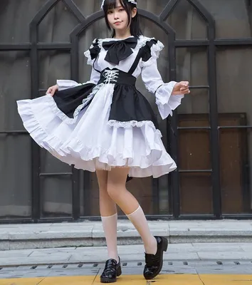 French Maid Halloween Costume for Adult, Sexy Maid Role Play Cosplay Ladies  OSFM | eBay