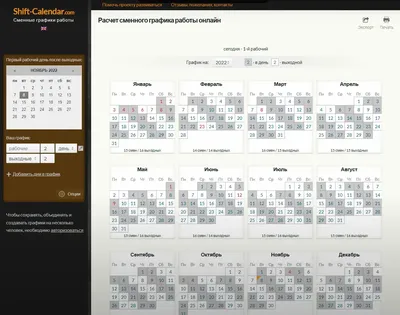 Индивидуальный график работы. Функционал На смене