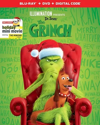 Amazon.com: Illumination Presents: Dr. Seuss' The Grinch [Blu-ray] :  Benedict Cumberbatch, Rashida Jones, Kenan Thompson, Cameron Seely, Angela  Lansbury, Pharrell Williams, Scott Mosier, Yarrow Cheney, Chris Meledandri,  Janet Healy, Michael LeSieur, Tommy