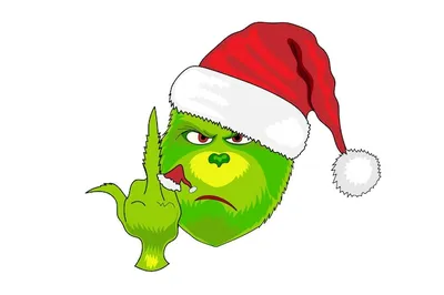 Premium Vector | A cartoon grinch with a santa hat on.