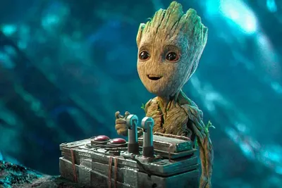 Обои на рабочий стол Маленький Groot / Грут из кинофильма Guardians of The  Galaxy 2 / Стражи галактики 2, обои для рабочего стола, скачать обои, обои  бесплатно