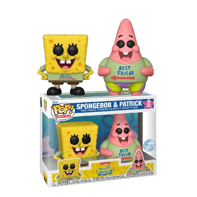 Фигурка Губка Боб и Патрик лучшие друзья (Spongebob and Patrick Best Friend  Shirts 2-pack (Эксклюзив Hot Topic)) — Funko POP