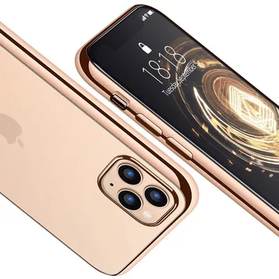 Durable iPhone 11 Pro Max Transparent Silicone Gold Case