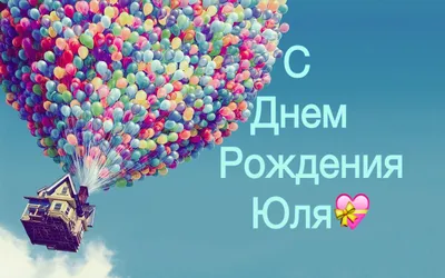 Открытка с именем Юльчик С днем рождения happy birthday. Открытки на каждый  день с именами и пожеланиями.