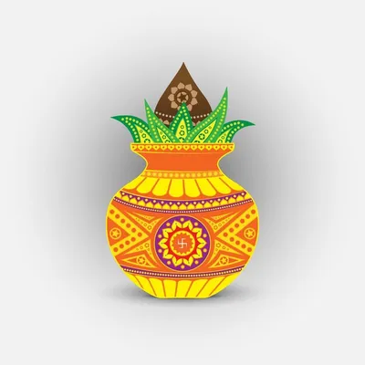 Kumbh kalash Royalty Free Vector Image - VectorStock