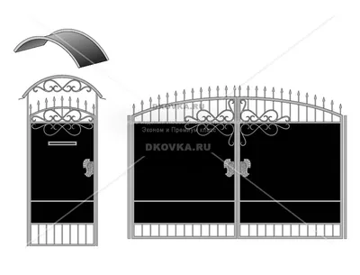 Кованая калитка с пиками | Кованые калитки