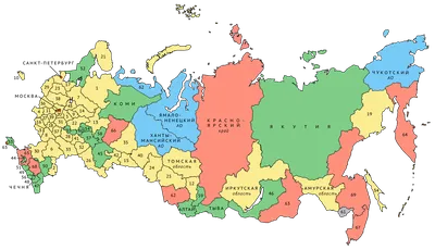 Купить политико-административную карту Российской Федерации с новыми  регионами 2023 год Интернет магазин CityKart