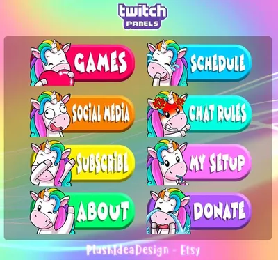 Donut Kawaii Twitch Overlay Package , Stream Overlay Panels - Crella