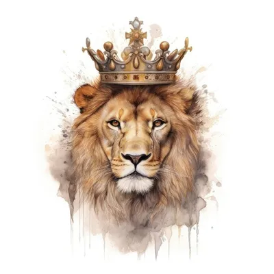 Лев с короной и в очках» — создано в Шедевруме