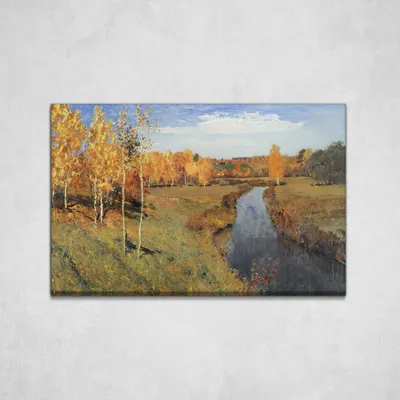 Картина на холсте, Исаак Левитан \"Золотая осень\", 78x50см / Галерейщикъ -  купить по низкой цене в интернет-магазине OZON (408282846)