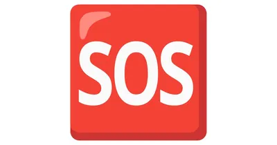 Sos icon emergency alarm button sign symbol Vector Image