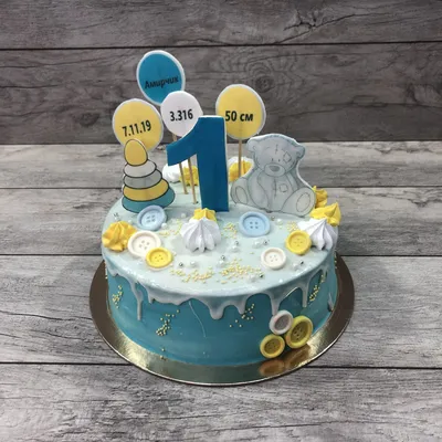 Торт для новорожденного мальчика, торт на 1 год — https://sabicake.ru